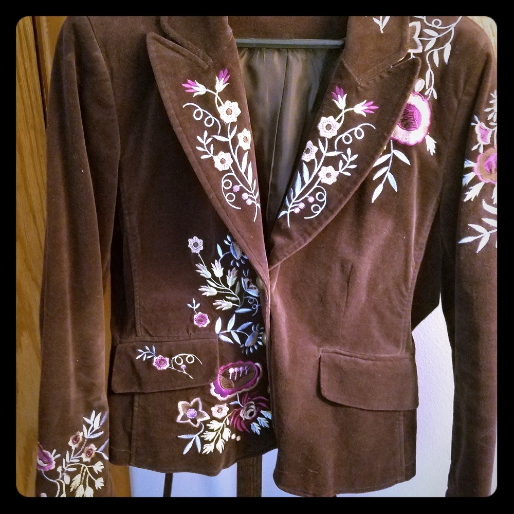 Brown velvet jacket